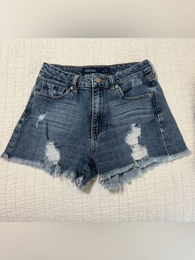 Just USA High-Rise Distressed Denim Shorts